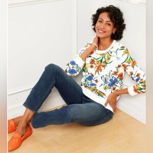 Talbots Crewneck Sweatshirt - VIVID BOTANICAL